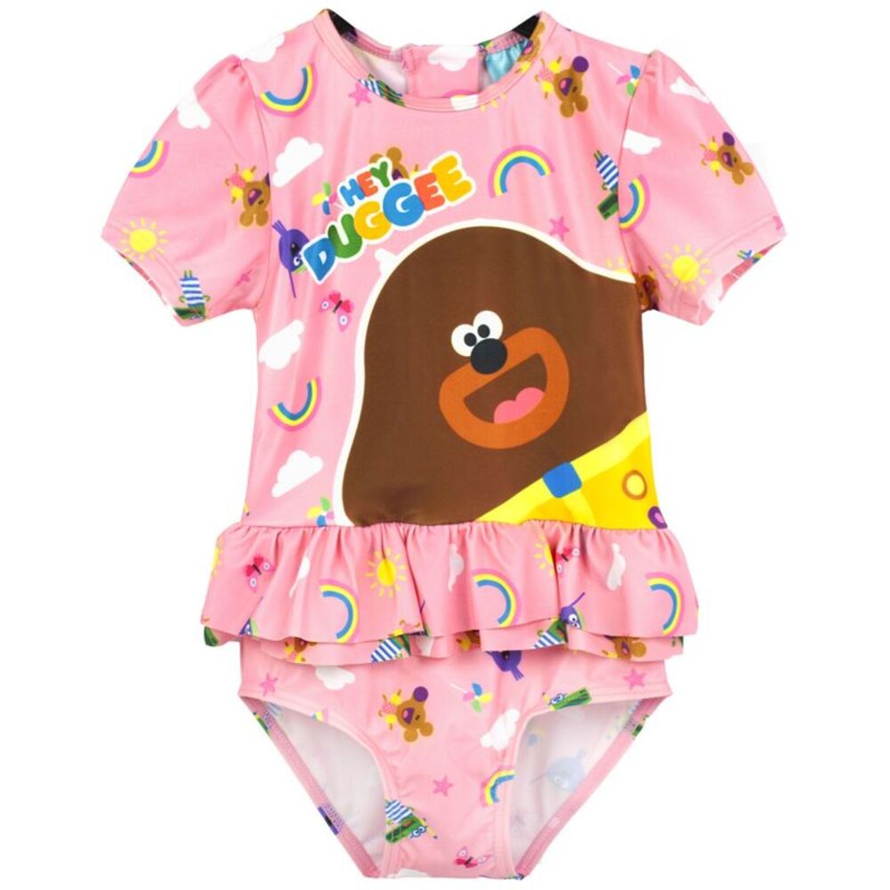 Hey Duggee Girls Frill One Piece Bathing Suit / Pink